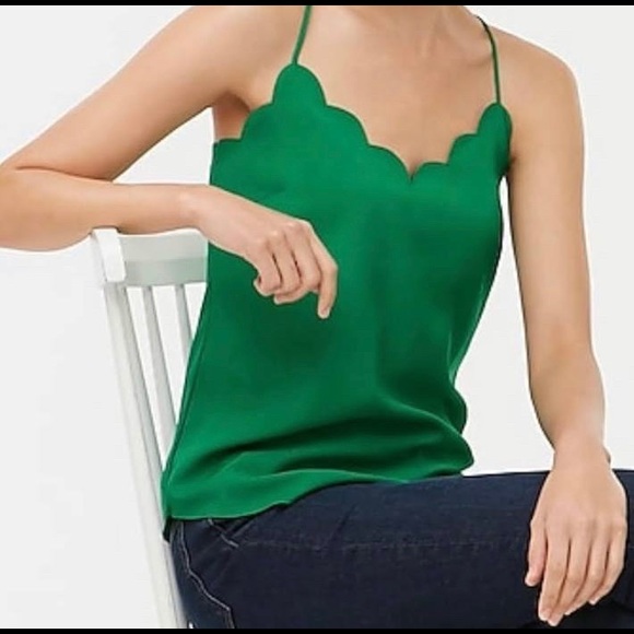 J. Crew Tops - JCrew scalloped tank 🍀🍀🍀